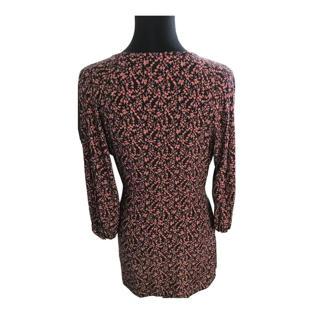 *  New ~ FREE PEOPLE ~ Clara Floral Mini Tunic Dress~ sz S MIni Cabincore